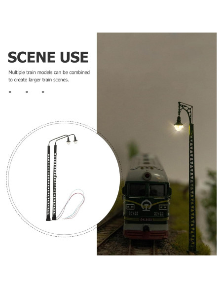 Mini Luces de Vía de Tren NUOBESTY - 2 Pcs LED Decorativas