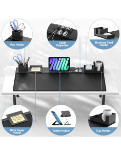 Juego de Alfombrilla de Escritorio KDD 6 en 1 Negro 2