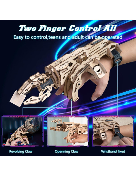 Kit de Garra Mecánica ARMPAL 3D Puzzle Madera 14+