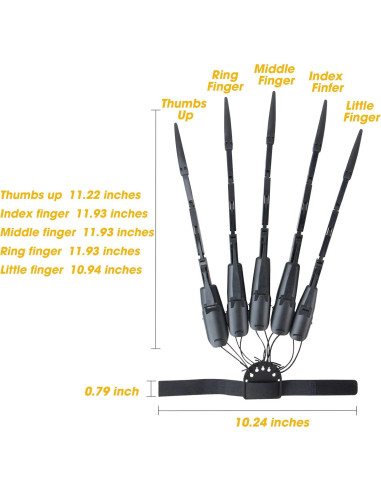 Extensiones de Dedos Articulados NICENICY con Uñas Blancas