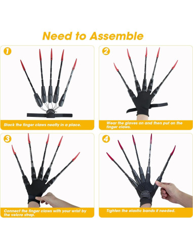 Extensiones de Dedos Articulados NICENICY con Uñas Blancas