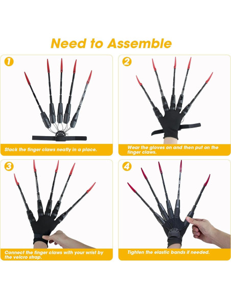 Extensiones de Dedos Articulados NICENICY con Uñas Blancas