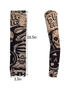 HOVEOX 20 Mangas de Tatuaje Temporal para Brazo 41.9 cm 2