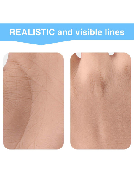 Mano falsa de silicona para práctica de tatuajes - Izquierda