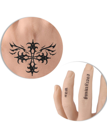 Mano falsa de silicona para práctica de tatuajes - Izquierda