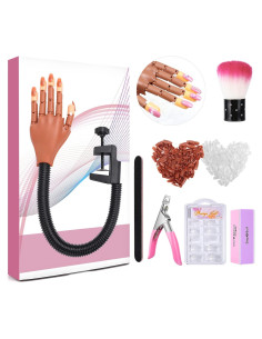 Mano de Práctica para Uñas LIONVISON con Herramientas