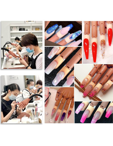 Mano de Práctica para Uñas LIONVISON con Herramientas