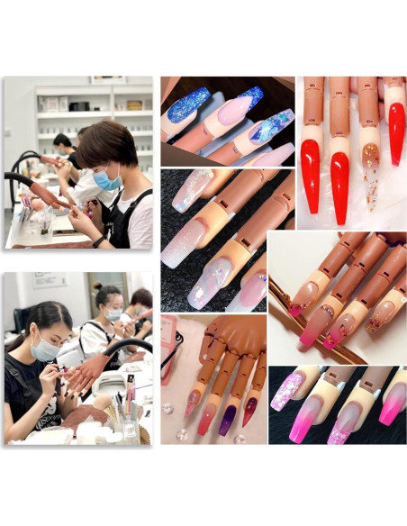 Mano de Práctica para Uñas LIONVISON con Herramientas