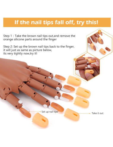 Mano de Práctica para Uñas LIONVISON con Herramientas