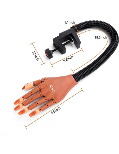 Mano de Práctica para Uñas LIONVISON con Herramientas