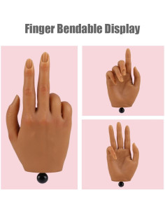 Mano de Práctica para Uñas Acrílicas KnowU Derecha 21.8x13.2cm 2