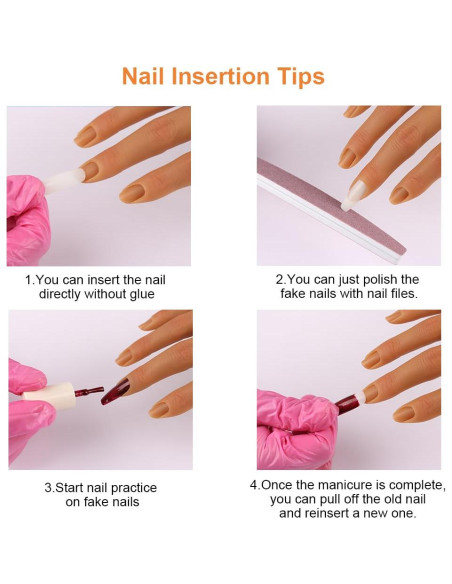 Mano de Práctica para Uñas Acrílicas KnowU Derecha 21.8x13.2cm