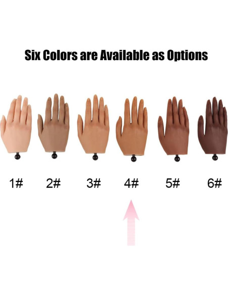 Mano de Práctica para Uñas Acrílicas KnowU Derecha 21.8x13.2cm