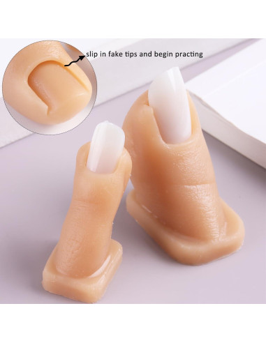 Dedo de Uña de Silicona Falso Jinfei 2PCS para Pedicura