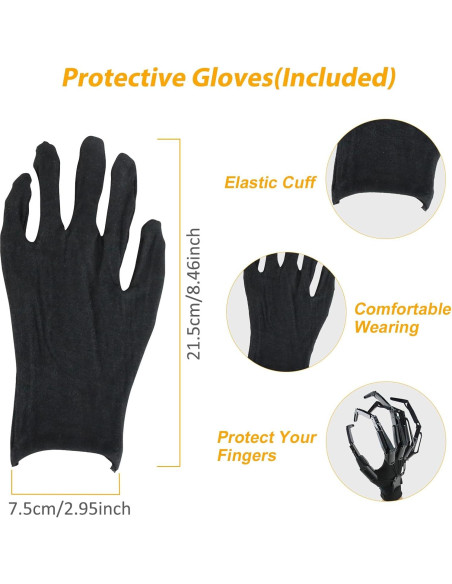 Extensiones de Dedos Articulados Halloween NICENICY con Guantes