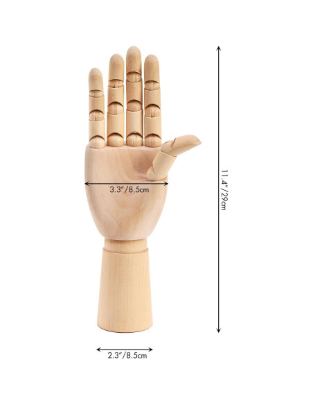 Manos de Dibujo Artístico Tosnail 29 cm Posables 2 Piezas