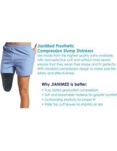 Reductor de muñón protésico JianiMed 35 cm 2XL compresión 20-30 2
