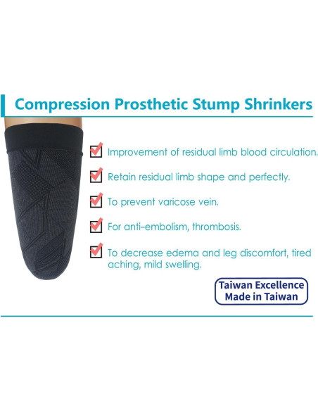 Reductor de muñón protésico JianiMed 35 cm 2XL compresión 20-30