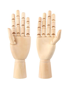 Mano Articulada de Madera QWORK - Set de 2 (25,4 cm) 2