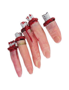 Set 5 Dedos Cortados Sangrientos AKOAK Decoración Halloween