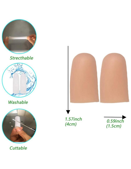 Protectores de Dedos de Gel Silicona para Alivio de Dolor