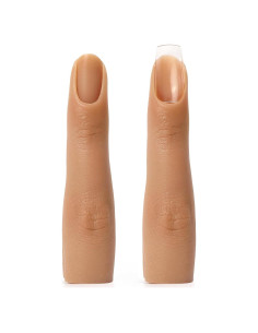 2 Piezas Dedo de Práctica de Silicona para Uñas Acrílicas