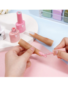 2 Piezas Dedo de Práctica de Silicona para Uñas Acrílicas 2