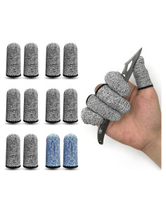 12 Protectores de Dedos Resistentes a Cortes QISLOA