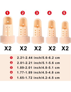 Férulas para Dedo en Martillo BBTO 10 Piezas 5 Tamaños 2