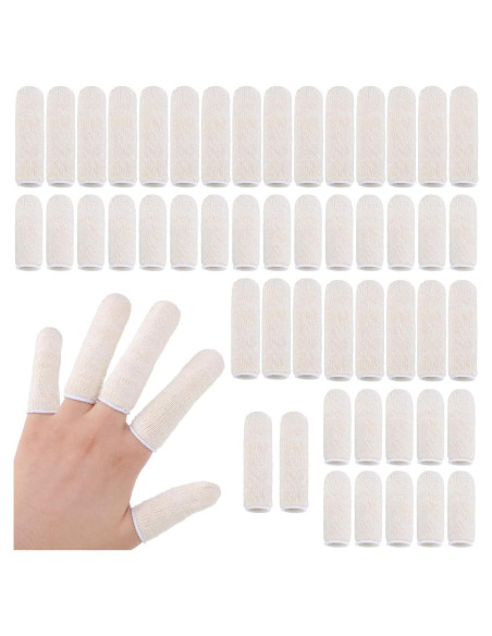 50 Fundas de Algodón para Dedos y Dedos de los Pies Geyoga