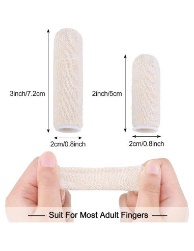 50 Fundas de Algodón para Dedos y Dedos de los Pies Geyoga