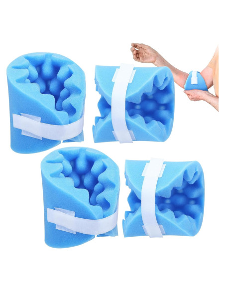4 Almohadillas para Codo Ajustables Threlaco Azul 15x39 cm