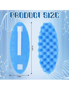 4 Almohadillas para Codo Ajustables Threlaco Azul 15x39 cm 2