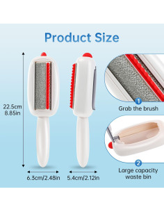 Rodillo Quitapelos Reutilizable INABULETWO para Mascotas Blanco 2