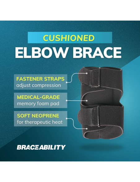 Faja para Codo BraceAbility S/M - Alivio Bursitis y Tendinitis