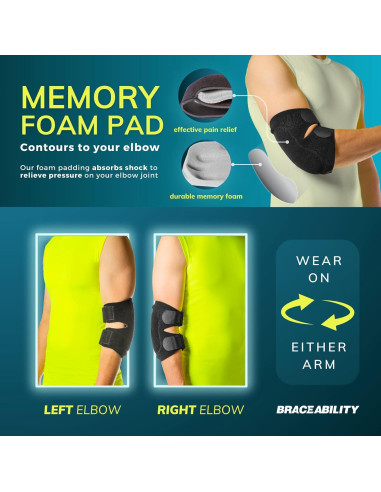 Faja para Codo BraceAbility S/M - Alivio Bursitis y Tendinitis