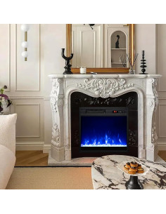 Insertable Chimenea Eléctrica Tangkula 18" 5000 BTU Control Remoto 2