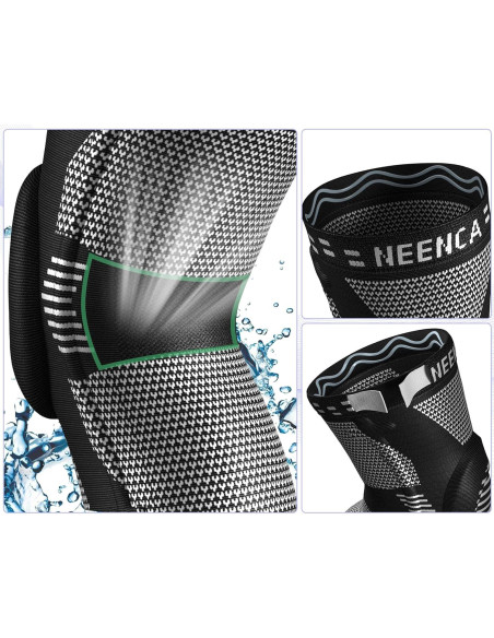 Faja de Rodilla NEENCA XXX-Grande Negra con Almohadilla