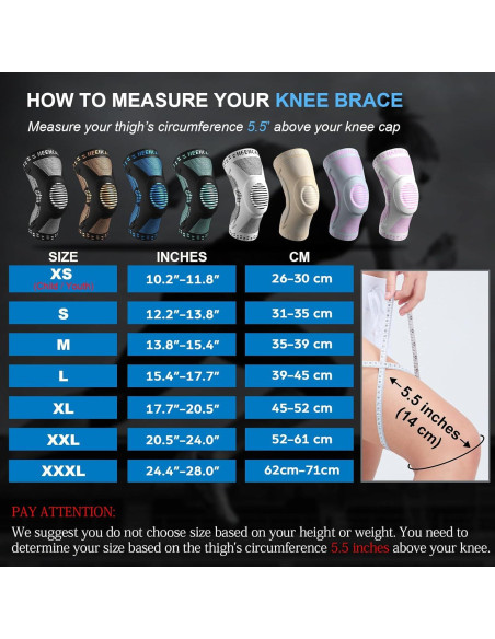 Faja de Rodilla NEENCA XXX-Grande Negra con Almohadilla