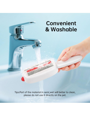 Rodillo Quitapelos Reutilizable INABULETWO para Mascotas Blanco