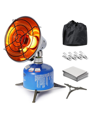 Calentador de Gas Portátil Lixada 300g para Camping - Azul