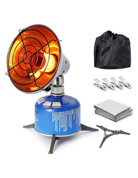 Calentador de Gas Portátil Lixada 300g para Camping - Azul