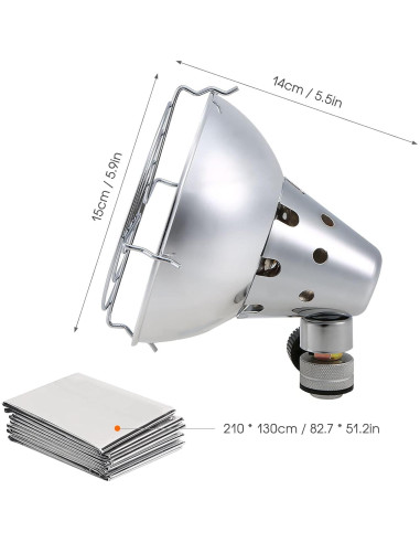 Calentador de Gas Portátil Lixada 300g para Camping - Azul