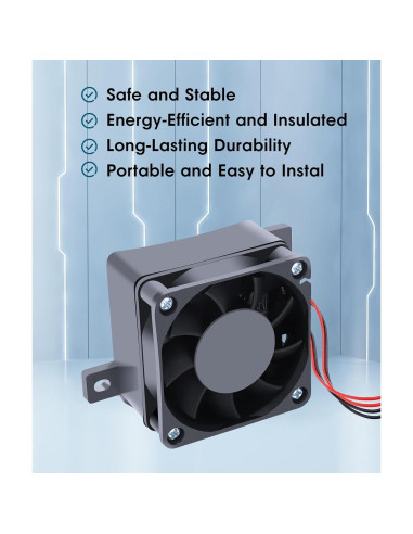 Calentador de aire cerámico portátil Irosiy 12V 50W compacto
