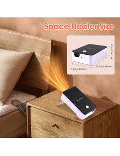 Calentador Eléctrico Cerámico PTC BIVASMWATH 250W Negro 2