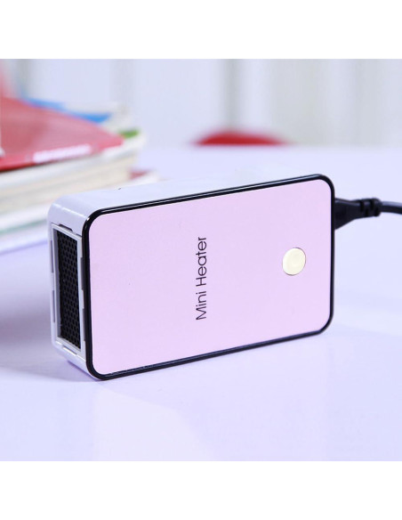 Calentador eléctrico mini YOUCIDI rosa 181g 110V PTC