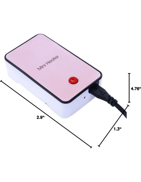 Calentador eléctrico mini YOUCIDI rosa 181g 110V PTC