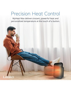Calentador Cerámico Personal Lasko MyHeat Max 1500W Negro 2
