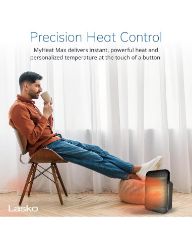 Calentador Cerámico Personal Lasko MyHeat Max 1500W Negro