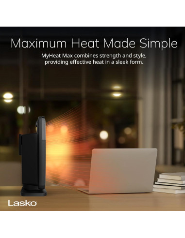 Calentador Cerámico Personal Lasko MyHeat Max 1500W Negro